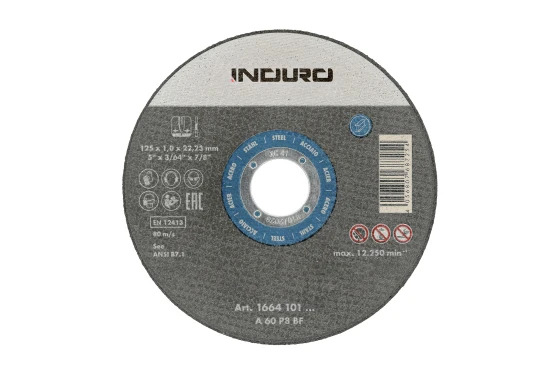 Диск відрізний для сталі INDURO 125x1.6x22.23 mm {арт. 1664101251}